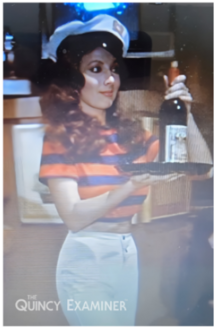 Publicity still from Quincy, M.E. featuring Diane as the recurring waitress.
