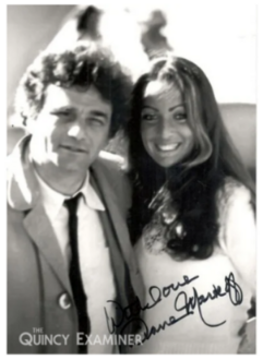 Markoff photographed on Universal lot with Columbo's Peter Falk (1980s).